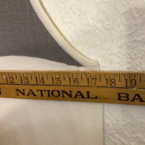 Barbara Lesser Maxi Dress Tank Style w Matching Sweater Gray White Size Large - Picture 7 of 9